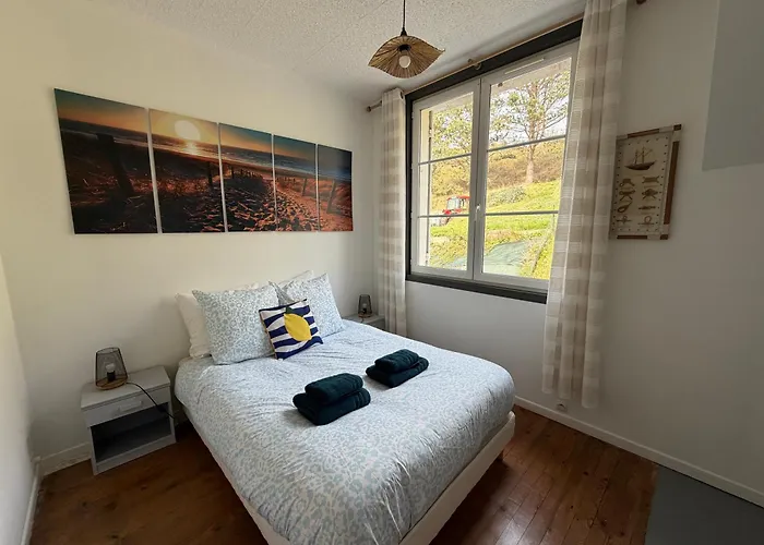 Bleu Charmante Maison Vue Et Mer, Belle Terrasse, A 5 Mn A Pied Du Centre De En Bessin, Proche De Bayeux Et Omaha Port-en-Bessin-Huppain