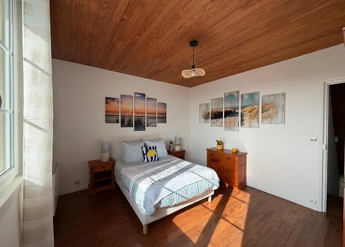 Bleu Charmante Maison Vue Et Mer, Belle Terrasse, A 5 Mn A Pied Du Centre De En Bessin, Proche De Bayeux Et Omaha